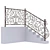 Handcrafted Iron Fence: Stylish and Durable 3D model small image 1