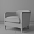 French Club Style Armchair 3D model small image 3