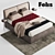 Kevin Bed Set: Bed, Nightstands & Rug 3D model small image 2