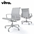 Sleek and Stylish: Vitra Aluminum Chair EA 117 3D model small image 3