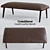 Elegant Cavett Leather Bench 3D model small image 1