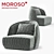 Retro-inspired Redondo Armchair 3D model small image 1