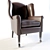 Luxury Leather Asher Chair 3D model small image 3