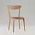 JYSK Style Wooden Dining Chair 3D model small image 1