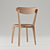 JYSK Style Wooden Dining Chair 3D model small image 3