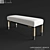 Modern Elegance: Kelli Wearstler Larchmont Bench 3D model small image 1