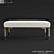 Modern Elegance: Kelli Wearstler Larchmont Bench 3D model small image 2