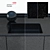 Black Corian Kitchen Countertops: 4 High-Resolution Stone Textures 3D model small image 3