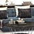 Luxury Corner Sofa Set 3D model small image 2