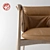 Embrace Chair: Oak/Walnut Frame, Leather/Fabric Upholstery 3D model small image 2