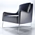 Natuzzi Agra Leather Chairs 3D model small image 2