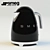 Sleek Black Electric Kettle 3D model small image 1