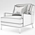 Sophisticated Baker_Anchor Lounge Chair 3D model small image 2