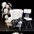 Elegant Decor Chair: Fleur Lamp, Daggett Chair, Stellar Table 3D model small image 2