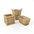 Versatile Storage Solutions: 5-Piece Basket Set 3D model small image 3