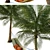 Tropical Paradise Hammock: Relax Among Palm Trees 3D model small image 2