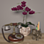 Elegant Decor Set: Orchid, Phone, Pen Stand 3D model small image 1
