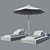 Luxury Outdoor Set: Restoration Hardware 3D model small image 3