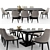 Elegant Galimberti Nino Dining Set 3D model small image 1