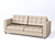 Modern Leather Sofa 3D model small image 1