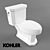 Kohler Kathryn K-3324: Stylish Floor-Mounted Toilet 3D model small image 1