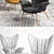 Title: Modern Metal and Leather Armchair 3D model small image 3