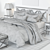 Elegant Clara Lattice Bed Set 3D model small image 3