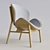 Vintage Wood Chair 3D model small image 2