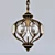 Fes Pendant Lamp: Crystal & Metal, Brown (1-Light) 3D model small image 2