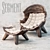 Segment: Designer Solid Wood Chair 3D model small image 1