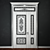 Classic Carved Half Door: 3D Max Model 3D model small image 2