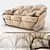 Elegant Classic Sofa 3D model small image 1