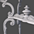 19th Century French Iron & Marble Table 3D model small image 3