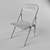 Vintage Metal Chair - Stylish Antique Design 3D model small image 3