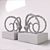 Elegant Ibex Bookend Set 3D model small image 3