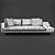 Elegant Poliform Mondrian Sofa 3D model small image 3