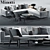 Contemporary Minotti Set 5: Sofa, Chair, and Coffee Table 3D model small image 1