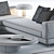 Contemporary Minotti Set 5: Sofa, Chair, and Coffee Table 3D model small image 3