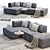 BoConcept Carmo3: Stylish Corner Sofa with Accessories 3D model small image 1