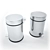 Elegant Stainless Steel Pedal Bin 3D model small image 2