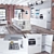 Stylish Kitchen Loft Set 3D model small image 1