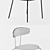 Sleek Scandinavian Dining Set 3D model small image 2