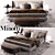 Luxury Minotti Bed Set 3D model small image 1