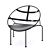 FDC1 Sculptural Armchair by Carvalho 3D model small image 2