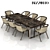 Elegant BIZZOTTO Dining Set 3D model small image 1