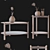 Stylish HVOYA Table Set 3D model small image 3