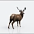 Wild Forest Deer Sculpture 3D model small image 2