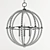 Crystal Ball Chandelier Set 3D model small image 3