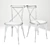 Sleek Ebony Cross Chair: Bella's Black Beauty 3D model small image 3