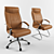 Sleek Aluminium Floria Office Chair 3D model small image 1